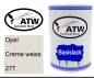 Preview: Opel, Creme weiss, 27T: 500ml Lackdose, von ATW Autoteile West.